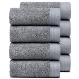 Weidemans Premium Towel Set of 6 Hand Towels 18" x 30" Color: Dark Grey |100% Cotton|6 Ultra Soft and Highly Absorbent Hand Towels for Bathroom, Gym, Hotel, Spa, Machine Washable