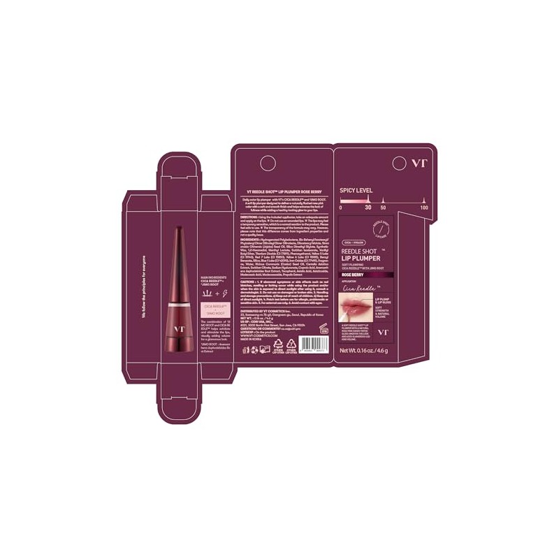 Vt Cosmetics Reedle Shot Lip Plumper in Rose Berry