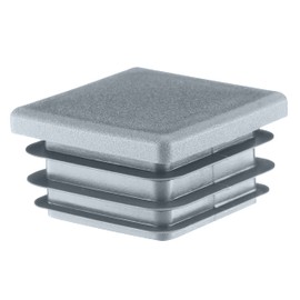 5 Pcs Square Plugs 30mm x 30mm Grey Plastic End Caps Caps