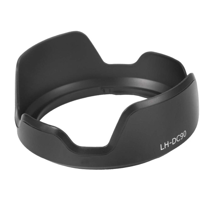 LH‑DC90 Lens Hood, Camera Lens Sunshade Rainproof Cover Replacement for