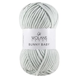 Wolans Bunny Baby Chenille Style Yarn Wool 70 Colours Available 100g Balls (Pale Spearmint Col 3)