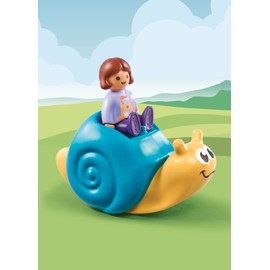 PLAYMOBIL 1.2.3. 71322 Rocking Snail with Rattle Function, from 1.5 Years
