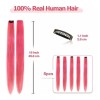 Winsky Extensiones Cabello Humano 18in Rosa