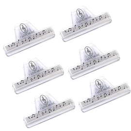 Music Note Clips Plastic Book Clips Clamps Stationary Clips Perfect Document Paper Organizer Tool for Music, Book Pages, Clipbooks, Clothespins, Snack Packing Clips