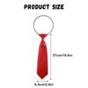 Larrel Boys Red Tie, Pre-Tied Kids Necktie, Adjustable Toddler Tie,