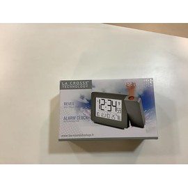 LA CROSSE TECHNOLOGY WT522 Radio-Controlled Alarm Clock with Projection - Silver, Grey, 167.9 x 99 x 38.5 mm (WT522-MEG)