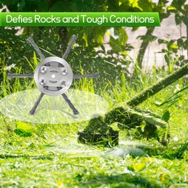 GYZOMKBIU 3PC 6 Inch Steel Wire Grass Trimmer Head, 2025 New Steel Wire Weed Brush Cutter Trimmer Head, Unbreakable Steel Wire Grass Trimmer Head Suitable for 5mm Inner Shaft