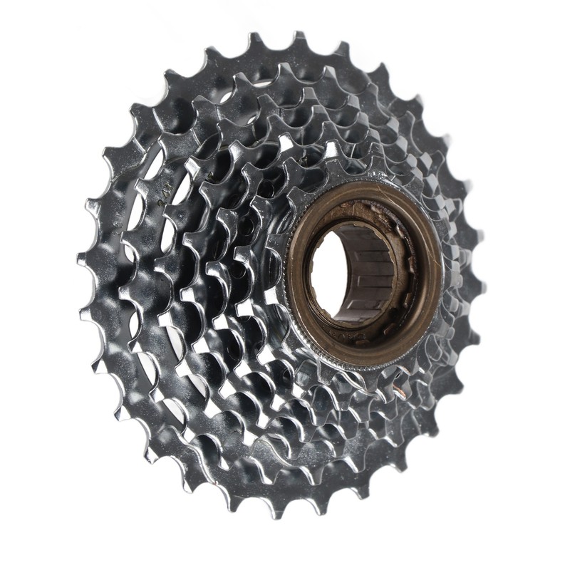 7 Speed Freewheel 13‑28T Bike Threaded Flywheel Silver Steel Bike