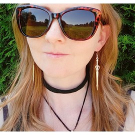 bySantana - 7cm Silber Schwert Ohrringe, Handgefertigt Fantasie Schmuck, Coole Geschenkidee, Mittelalter Dolch Ohrhänger (Hoop earrings)