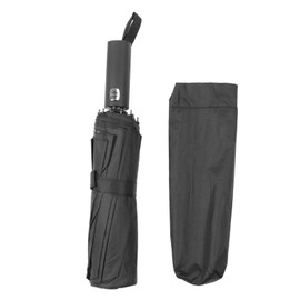 Sun Rain Umbrella 24 Rib Sun Blocking UV Protection Foldable Automatic Umbrella for Daily Travel Black