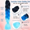 FANWYFYU 6Packs Ombre Braiding Hair 24inch Pre Stretched Jumbo Box