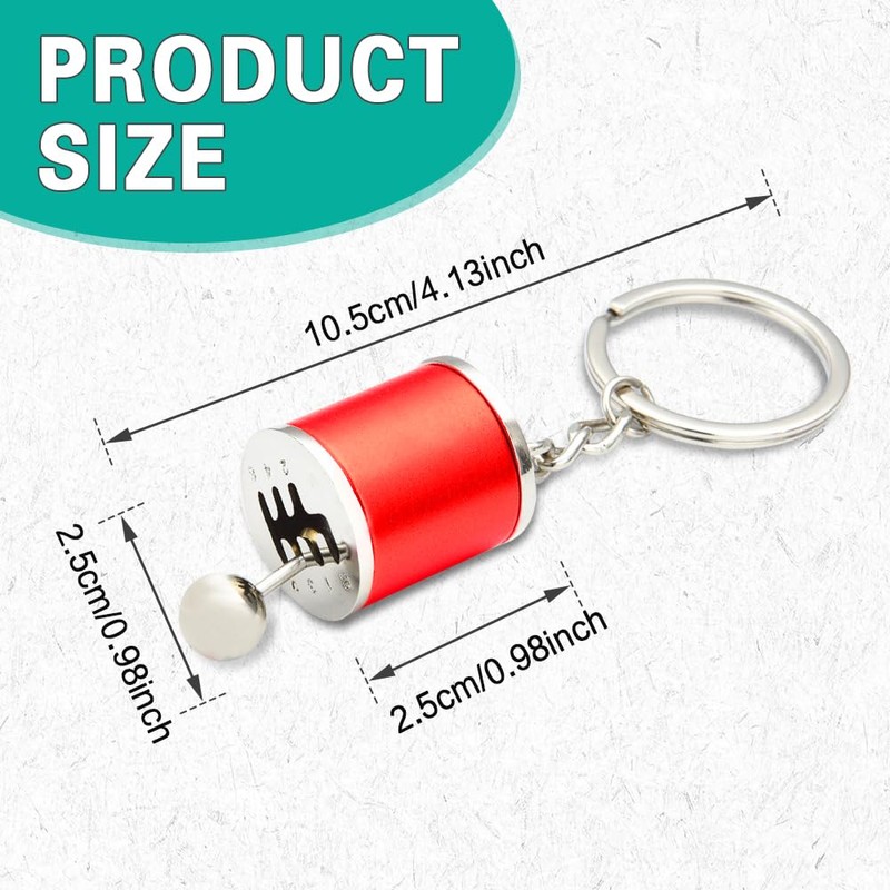 Jsorum Six Speed Manual Transmission Gear Shift Fidget Toy Keychain,