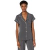 Eberjey Gisele - The Cropped Pajama Set Graphite/Sorbet Pink XS
