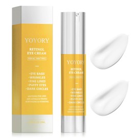 Crema de ojos de retinol para ojeras y bolsas de ojos, tratamiento debajo de los ojos para arrugas, lneas finas, hinchazn, hidratante...              