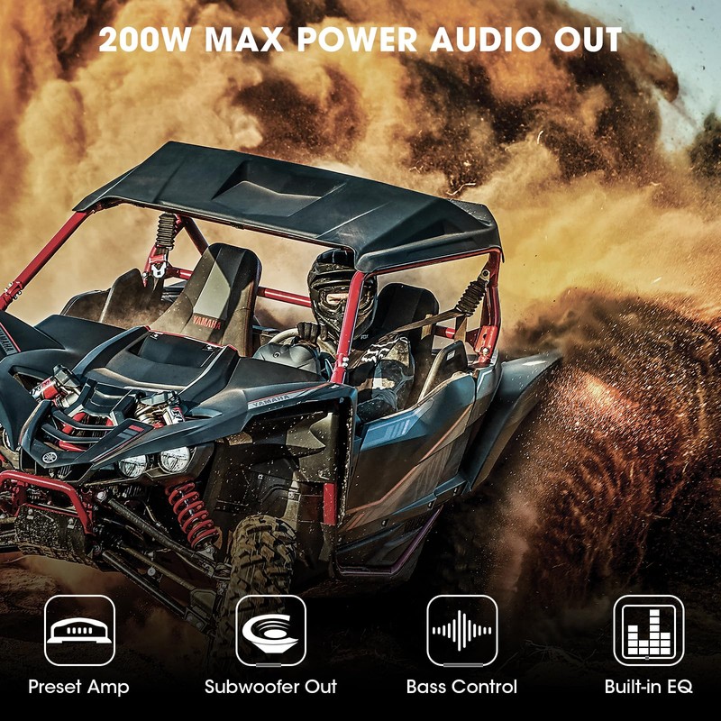 Bluetooth Golf Cart Stereo Receiver: DOVOX 12V Weatherproof Heavy-Duty Powersports