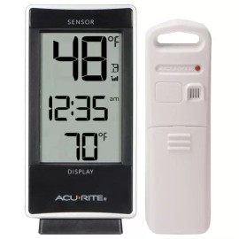 AcuRite 실내외 온도가 있는 AcuRite 02059M 디지털 온도계 흰색 [Multi-Sensor Thermometer] AcuRite 02059M Digital Thermometer with Indoor and Outdoor Temperature White [Multi-Sensor Thermometer]