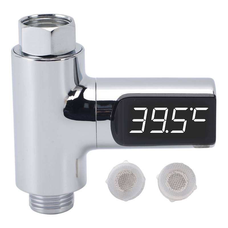 Shower Thermometer LED Display Water Temperature Meter Electroplate ABS Shower