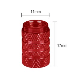 4 x Red Barrel Dust Caps | Universal Fit for Car, Bike & Motorbike Valves | Durable, Weather-Resistant Design for Secure Protection Against Dust, Dirt & Moisture | Easy to Install & Long-Lasting