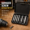 6-Piece Screw Extractor Set for Damaged Fasteners – HSS Double-Ended