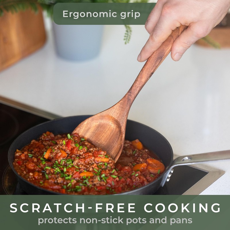 WALDWERK Wooden Spoons for Cooking – 9-Piece Kitchen Utensils Set