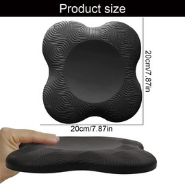 QEXUJOW Yoga Mats, 2-Piece Knee Cushion Yoga, Non-Slip Knee Pad Mat Set, Wear-Resistant, Protects Knees, Hands, Wrists and Elbows (Black)