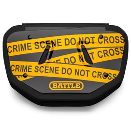 Battle Sports Crime Scene Chrome Football Back Plate - Adult