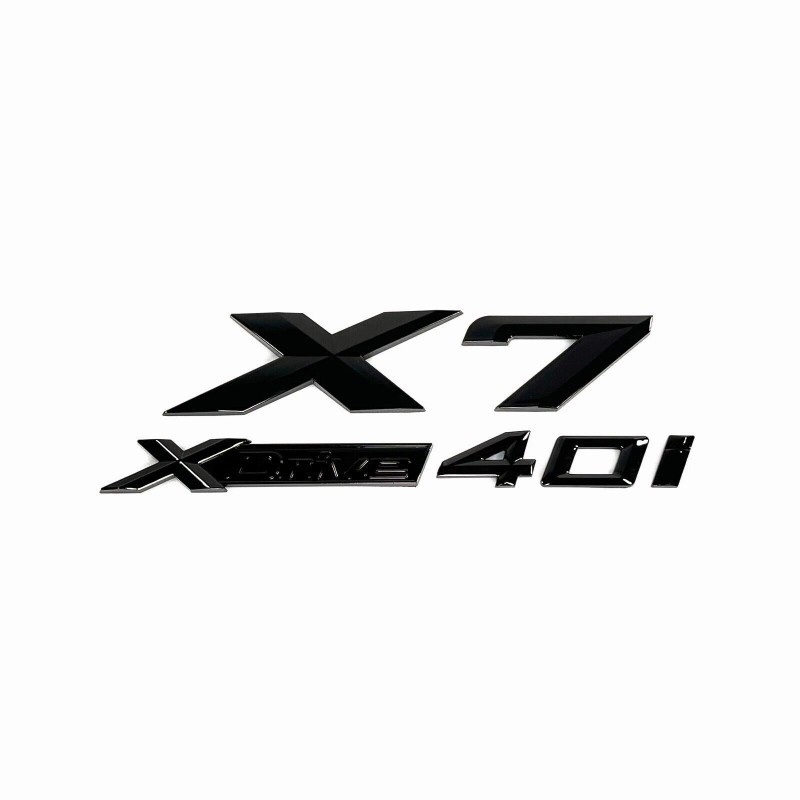 Unbranded for X7 Series Gloss Black Emblem X7+XDrive40i Number Letters