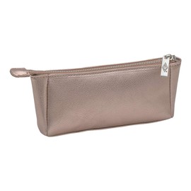 WEDO 24265579"Die Clutch" School Pencil Case 3 Compartments 4 Loops for Pencils Easy Care Metallic Rose