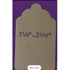 Unbranded 100 Cream Hand punched price tags W/ Strings Unstrung 67lb Cover stock