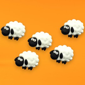 Fridge Magnets, Cute Animal Fridge magnets, Strong Decorative 3D Magnets, PACK OF 5 White Sheep Magnets