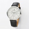 Genuine SalvatoreMarra SM22102-SSWH Wristwatch, Waterproof, Date Display, Leather Strap, SSWH,