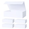 Aimyoo White Collapsible Gift Box with Magnetic Closure Lids 10.5x7x3