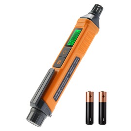 PT205 Natural Gas Detector with Audible & Visual Alarm, Gas Leak Detector with%LEL Value of Methane, Butane, Propane for Home, RV (Includes Batteryx2)-Orange
