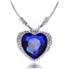 Titanic Blue Heart Necklace in Pouch