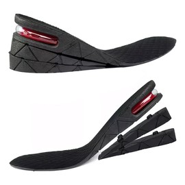 Aokesy 1 par de Plantillas para Aumentar Altura, 3 Capas Cómodas Plantilla Ortopédica para el Talón, Ajustables Recortable Plantillas de Zapatos con Colchón de Aire para Hombre y Mujer