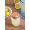 Jarware Drink, Orange Lid for Regular-Mouth Mason Jars