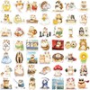 50-Piece Cute Hamster Stickers, Vinyl Waterproof Aesthetic Scrapbook Sticker Pack,