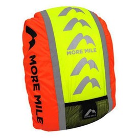 More Mile High Visibility Water-Resistant Backpack Cycle Cover, Weatherproof Reflective Rucksack Cover