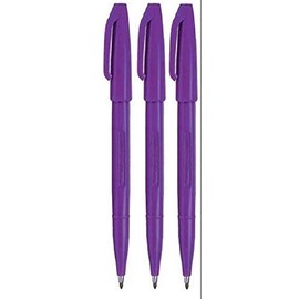 Pentel S520 Original Sign Pen Fibre Tip Marker Fineliner Pens - 2mm Nib - 1mm Line - Violet (3)