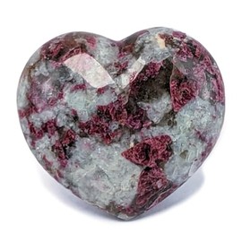 Eusice Eusice - Herz Rosa Turmalin, Naturstein Wohlbefinden, Handgefertigter geschliffener Kristall fr Lithotherapie, Chakra, Meditation