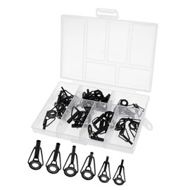 Pack of 30 Tip Ring Rod Ring Fishing Rod Repair Set Stainless Steel Ceramic Fishing Rod Parts Tip Tops Tip Repair Kit Fishing Accessories for Saltwater Sea Water Fishing 2.2/2.4/2.8/3.0/3.5/4.0 mm1