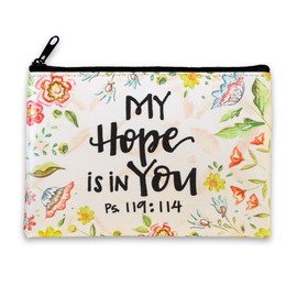 Shannon Road Gifts Simple Inspirations Canvas Zippered Coin Purse, 6 x 4.25-Inch, My Hope