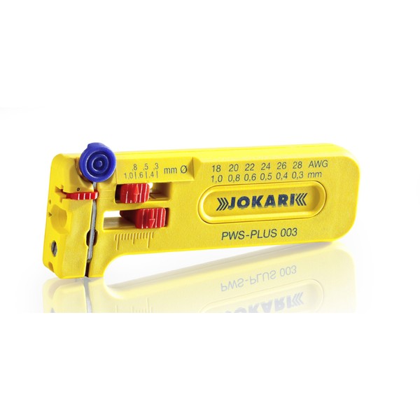 Jokari 40026 PWS-Plus 003 Adjustable Mini-Precision Stripping Tool for Cable Stripping, 28-18 AWG (0.30-1.00mm)