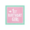 1st Birthday Girl Napkins 33 x 33 cm (13), Size XL (20) SP33 17