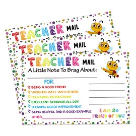 GMEMNOV 42PCS Teacher Mail Cards - Teacher Mail Notes to Parents Classroom Good Behavior Incentive Motivational Cards to Send Home for Preschool Kindergarten Elementary Teachers Classroom Must Haves