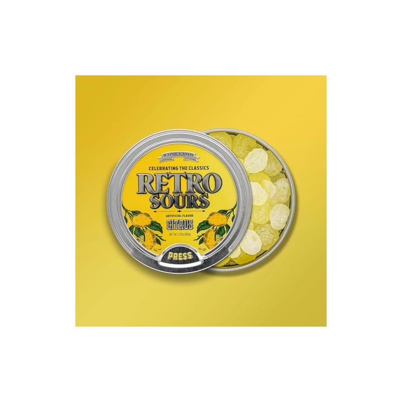 Retro Sours - Hard Tangy Candy - Pack of 3