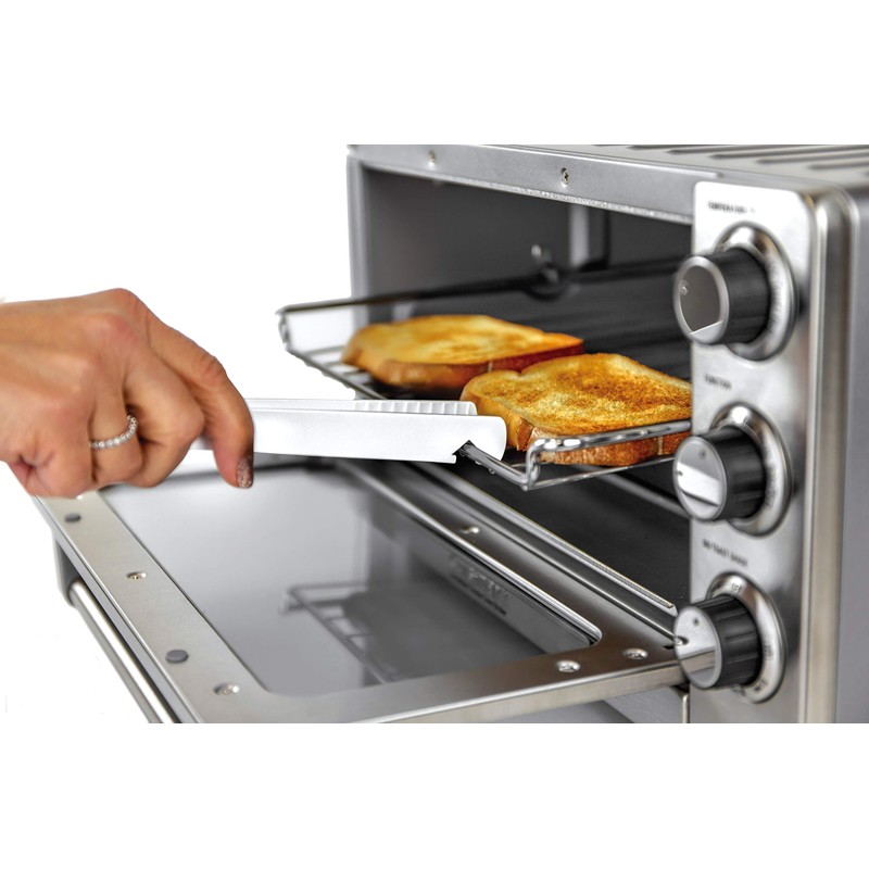 Butterie Toaster Tongs with Oven Rack Hook (Red)