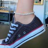 Imitation Pearl Beaded Anklets Elegant White Shell Pearl Beads Ankle