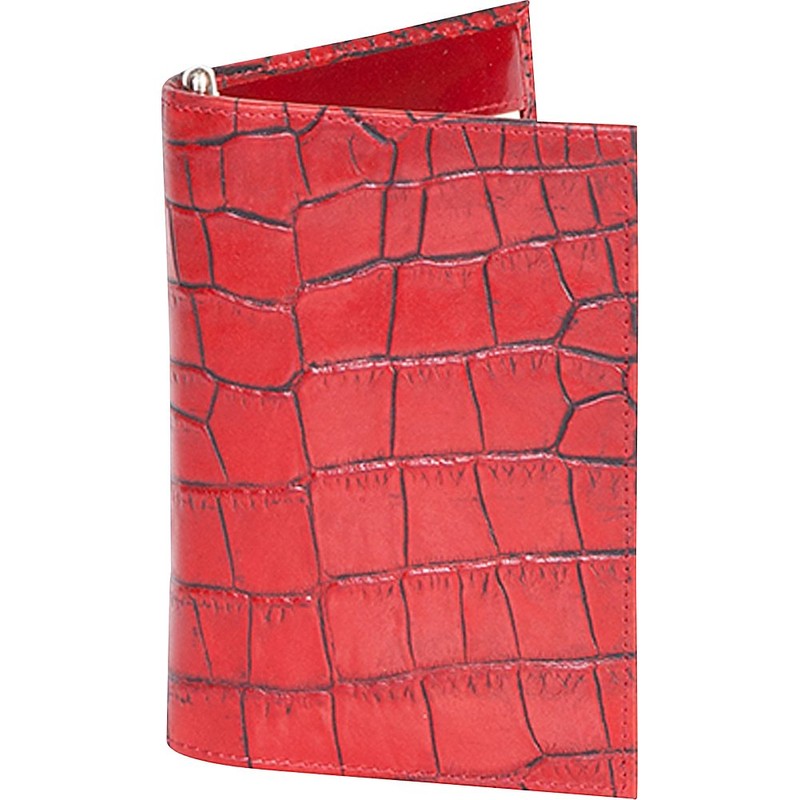 Scully Croco Embossed Leather Folded Note Jotter (Croco Black)