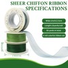6-Roll Sheer Organza Ribbon 1" x10yd, Mixed Colours, Satin Hem